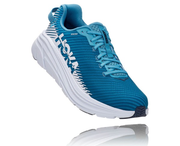 Hoka One One Rincon 2 Mens UK - Blue / White Road Running Shoes - TCQGE7482